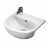 RAK Compact Slimline Semi Recessed White Basin 400mm