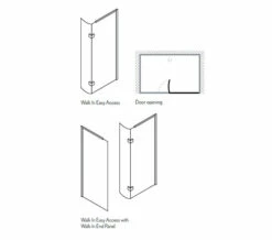 Crosswater Design Plus Walk In Easy Access Shower Enclosure With 300mm Return Panel 6 Crosswater Design Plus Walk In Easy Access Shower Enclosure With 300mm Return Panel -Duravit Sales Shop QS V39253 2 mn