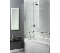 Aqualux Aqua 3 Shine Curved 720mm X 1500mm Bath Screen