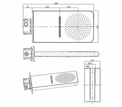 Crosswater Revive Waterfall Fixed Shower Chrome Head - FH2000C -Duravit Sales Shop QS V41366 2 mn
