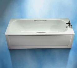 Twyford Celtic White Slip Resistant Steel Bath With Grips And Legs 1600 X 700mm -Duravit Sales Shop QS V43295 7 mn