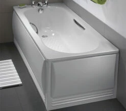 Twyford Celtic White Slip Resistant Steel Bath With Grips And Legs 1600 X 700mm -Duravit Sales Shop QS V43295 9 mn