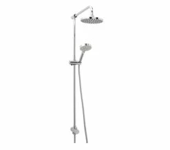 Deva Minimalist Chrome Rigid Riser Kit With Diverter And Handset - Kits09