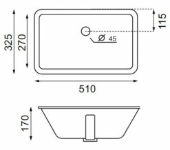Crosswater Torino Undermount Rectangular White Basin -Duravit Sales Shop QS V49184 2 mn