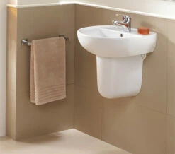 Twyford Alcona White Bathroom Sink 500mm - 1 Tap Hole -Duravit Sales Shop QS V49196 6 mn