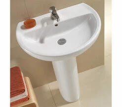 Twyford Alcona White Bathroom Sink 500mm - 1 Tap Hole -Duravit Sales Shop QS V49196 8 mn
