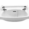 Twyford Classic White Washbasin 560 X 415mm - 2 Tap Hole - CC4212WH