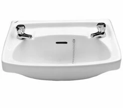 Twyford Classic White Washbasin 560 X 415mm - 2 Tap Hole - CC4212WH