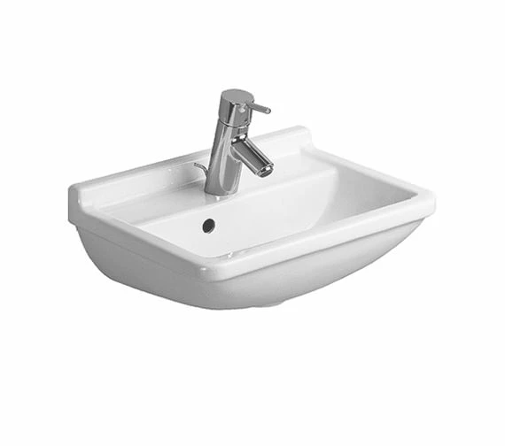 Duravit Starck 3 450mm 1 Tap Hole White Handrinse Basin With Overflow 2 Duravit Starck 3 450mm 1 Tap Hole White Handrinse Basin With Overflow - Image 2