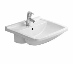 Duravit Starck 3 White Semi Recessed Washbasin 550mm - 0310550000