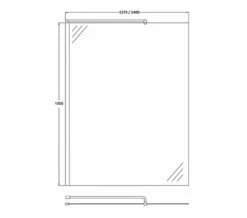 Hudson Reed Walk-In Wetroom Shower Screen And Support Bar -Duravit Sales Shop QS V50395 2 mn