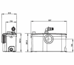 Saniflo Sanibest Pro Heavy Duty Macerator Unit -Duravit Sales Shop QS V54384 2 mn