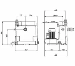 Saniflo Sanicom 2 Heavy Duty Dual Motor Lifting Pump - 1046-2 -Duravit Sales Shop QS V54385 2 mn