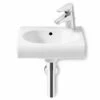 Roca Meridian-N Compact Wall Hung White Basin With 1 Right-Hand Taphole