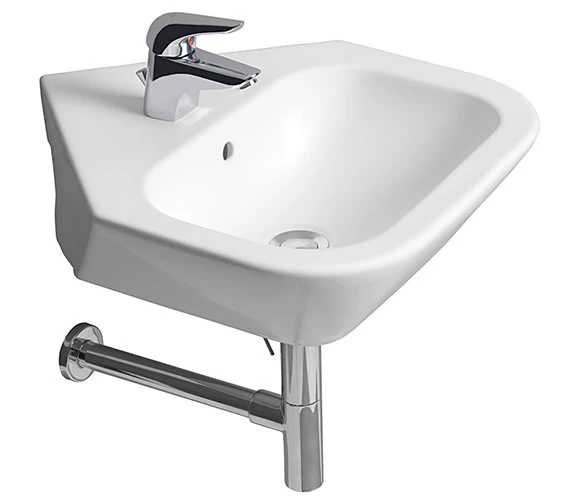 Roca Nexo White Corner Basin 500mm Wide 2 Roca Nexo White Corner Basin 500mm Wide - Image 2