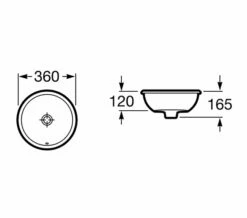 Roca Foro White In-Countertop Round Basin -Duravit Sales Shop QS V55718 2 mn
