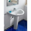 Roca Laura 1 Tap Hole Wall Hung Basin White