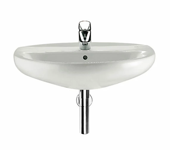 Roca Laura 1 Tap Hole Wall Hung Basin White 2 Roca Laura 1 Tap Hole Wall Hung Basin White - Image 2