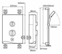 Mira Sport Multi-Fit Electric Shower 9.8kW White And Chrome - 1.1746.010 -Duravit Sales Shop QS V56966 2 mn