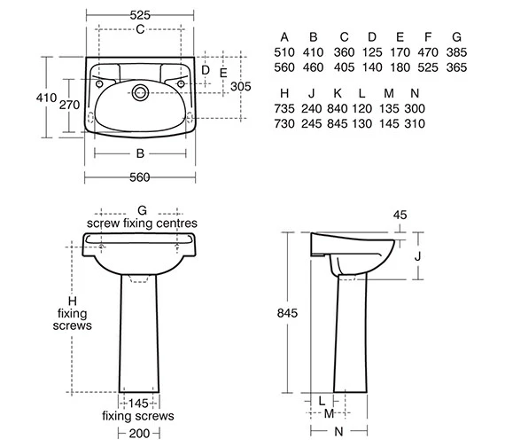 Armitage Shanks Sandringham 21 Royalex White Basin - 2 Taphole 2 Armitage Shanks Sandringham 21 Royalex White Basin - 2 Taphole - Image 2