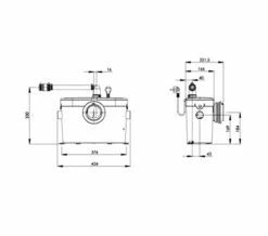 Saniflo Saniaccess 2 Macerator Pump For WC And Washbasin - 1901 -Duravit Sales Shop QS V72656 2 mn