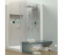 Saniflo Sanishower Flat Small Bore Macerator Pump - 1043-3 -Duravit Sales Shop QS V72659 3 mn