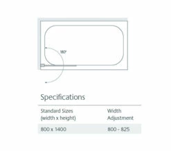 Lakes Classic Curved Single Panel Bath Screen Silver -Duravit Sales Shop QS V73142 2 mn