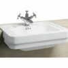 Burlington 580mm White Semi Recessed Basin