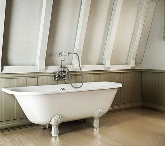 Burlington Avantgarde 1700 X 750mm White Back-To-Wall Bath 10 Burlington Avantgarde 1700 X 750mm White Back-To-Wall Bath - Image 10