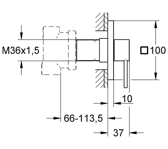 Grohe Allure 5-Way Chrome Diverter Without Concealed Body 2 Grohe Allure 5-Way Chrome Diverter Without Concealed Body - Image 2