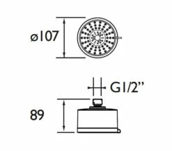 Bristan Multi Function Chrome Fixed Head Shower 6 Bristan Multi Function Chrome Fixed Head Shower -Duravit Sales Shop QS V79181 2 mn