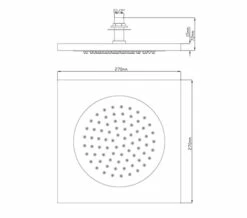 Hudson Reed Chrome Square Ceiling Tile Fixed Shower Head -Duravit Sales Shop QS V79253 2 mn