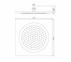 Hudson Reed Chrome Square Ceiling Tile Fixed Shower Head -Duravit Sales Shop QS V79254 2 mn