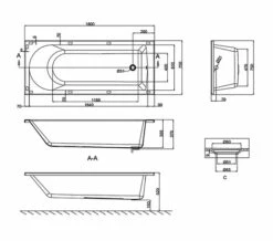 Britton Cleargreen Reuse 1800mm X 750mm Single Ended White Bath 6 Britton Cleargreen Reuse 1800mm X 750mm Single Ended White Bath -Duravit Sales Shop QS V8099 2 mn