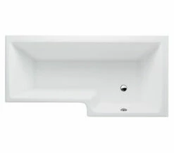 Britton Cleargreen Ecosquare 1700mm X 850mm Right Hand White Shower Bath -Duravit Sales Shop QS V8124 3 mn