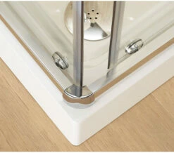 Lakes Classic Silver Semi Frame-less Corner Entry Enclosure - CLVC075S -Duravit Sales Shop Semi Frameless Corner 3 mn